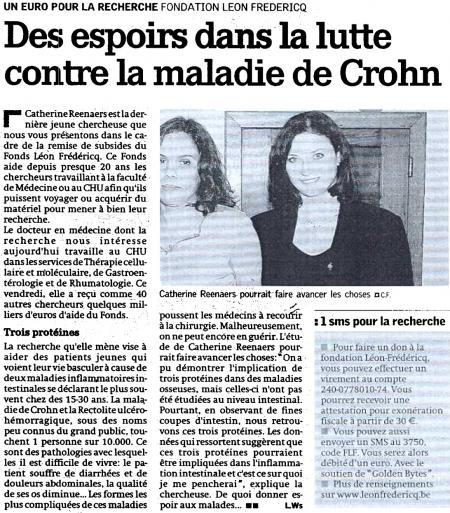 Le crohn... ( Article de journal ) 